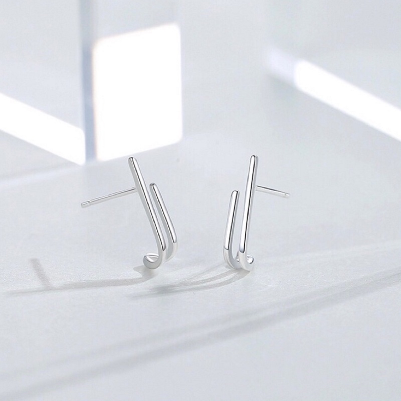 Khuyên tai bạc s925 thiết kế đơn giản
