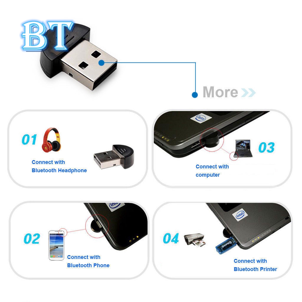 【READY STOCK】Usb Bluetooth Mini Cho Windows Xp Win7 Laptop Pc Vista