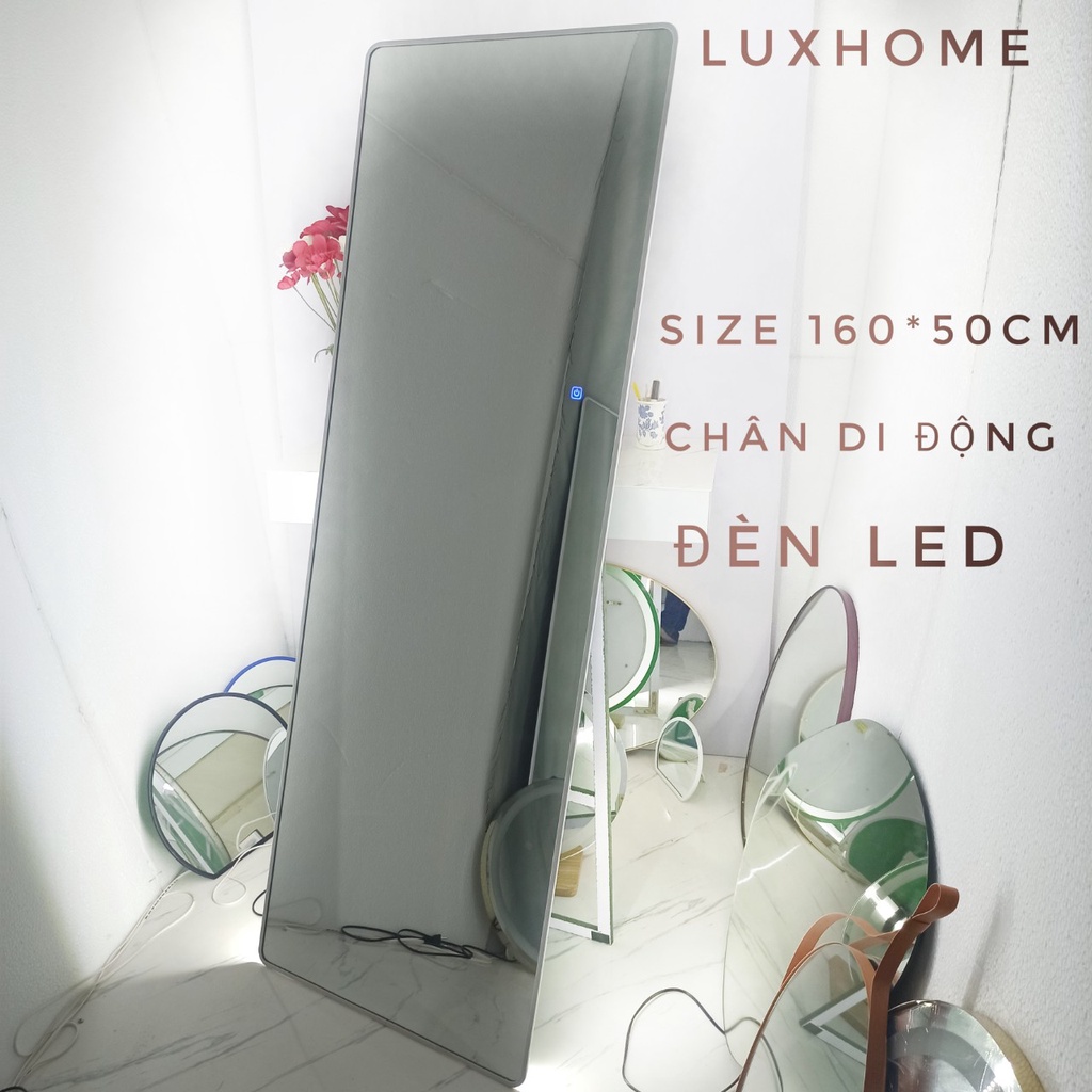 Gương Toàn Thân Di Động Đèn LED Size lớn 160*50cm LUXHOME