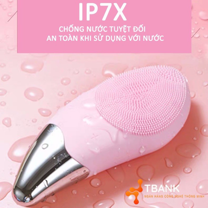 BẢO HÀNH 1 ĐỔI 1 — Máy Rửa Mặt Làm Sạch Sâu Kèm Massage Nâng Cơ SONIC FACIAL BRUSH Cao Cấp