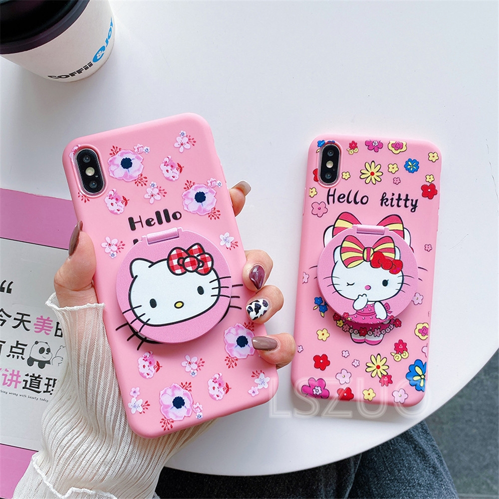 Ốp Lưng Hello Kitty Tráng Gương Cho Samsung J7 Pro J5 Pro J3 Pro J6 Plus J4 Plus J7 Prime J5 Prime J2 Prime J6 J4 J2 Pro 2018 J7 J5 J3 2016