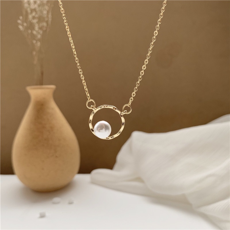 Vòng cổ nữ dây chuyền lolita xinh xắn đơn giản màu vàng dạng tròn dịu dàng V158