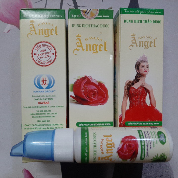 V16 Xịt phụ khoa thảo dược Angel Havana Dung dịch vệ sinh phụ nữ chăm sóc và bảo vệ vùng kín phụ nữ dạng xịt