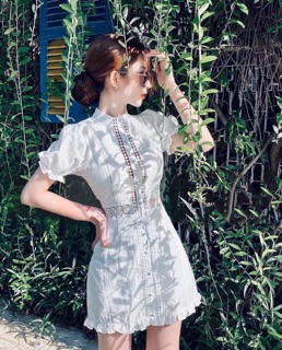 ĐẦM XÔ CHÂN BÈO PHỐI REN (KÈM HÌNH THẬT)