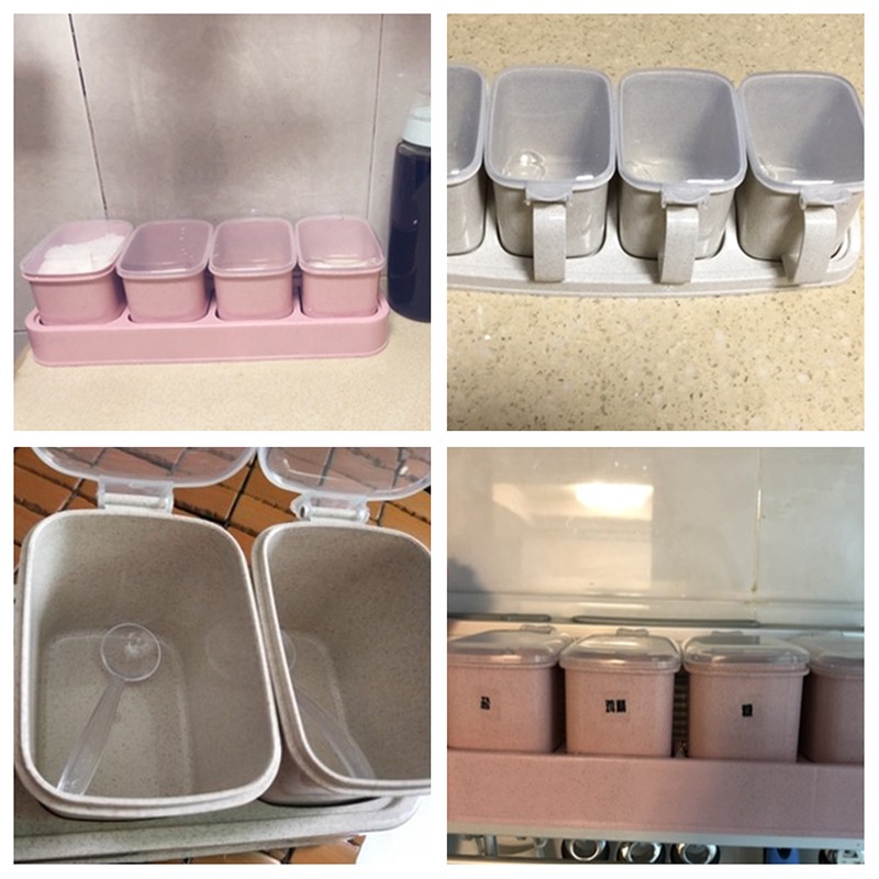 Set 3/4 hũ đựng gia vị nấu ăn tiện lợi và dễ thương | BigBuy360 - bigbuy360.vn