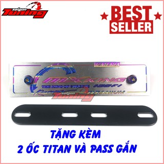 Bảng tên MX King Titanium cao cấp - tặng ốc Titan + pas SaigonTuning