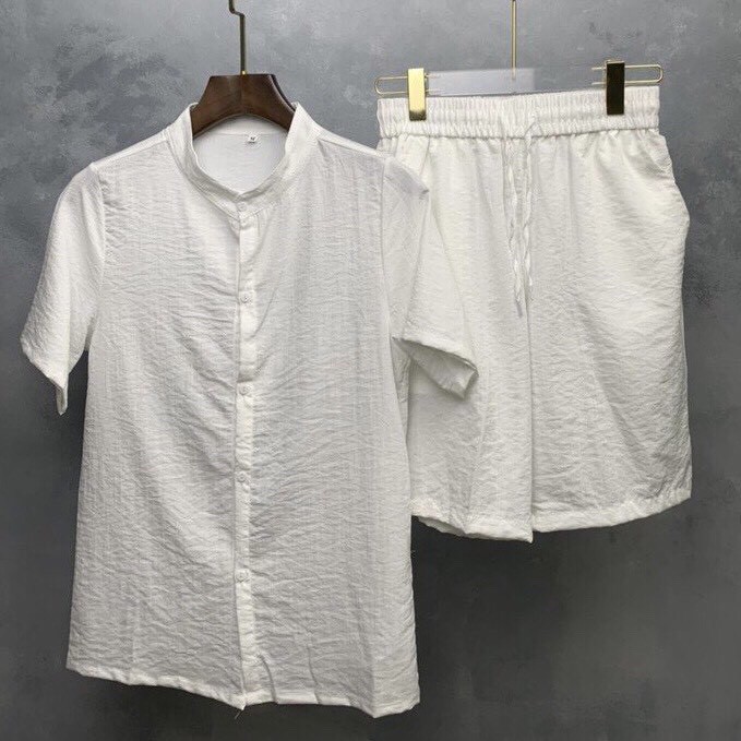 Bộ quần áo đũi nam ngắn tay cổ tàu, cổ bẻ vải đũi xước mặc mát- VIN95 BH21 | BigBuy360 - bigbuy360.vn