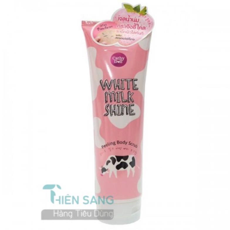 Tẩy da chết toàn thân White milk shine cathy doll Thái Lan hàng nhập khẩu 320ml