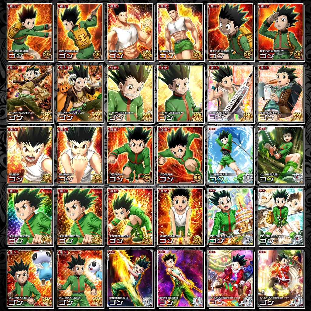 [Độc Quyền Phản Quang 7 Màu] Thẻ Bài Hunter × Hunter - Phần 5 - Gon Freecss - Khổ 6.3 cm x 7.8 cm