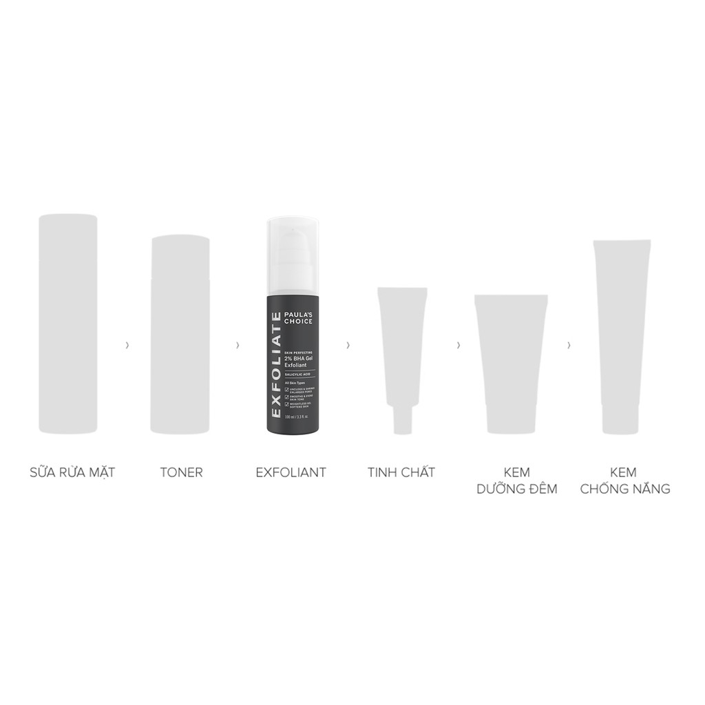 Tẩy tế bào chết Paulas Choice 2% BHA Gel - Paula's Choice Skin Perfecting 2% BHA Gel Exfoliant 2040 - 100ml