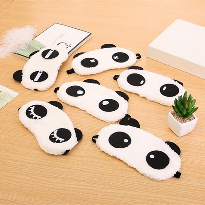 Bịt mắt ngủ cute hình gấu trúc panda chống lạnh mùa đông tốt , dễ thương dây thun co dãn tốt thoải mái F472SP3 (sẵn)