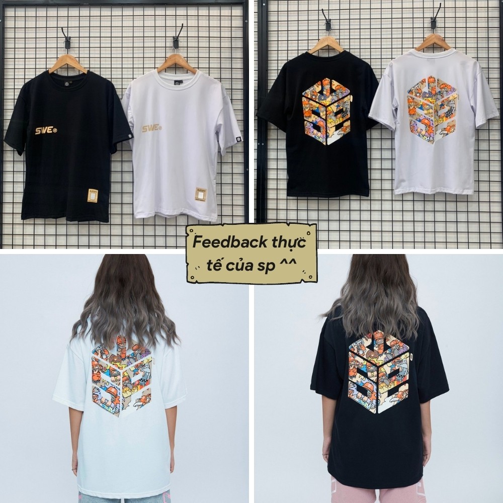 Áo thun tay lỡ SWE Cube Mozzie Tee form rộng Unisex nam nữ phong cách Ulzzang - AT09 | WebRaoVat - webraovat.net.vn