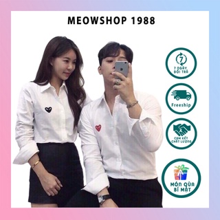 Áo sơ mi đôi nam nữ hình trái tim đẹp dành cho các cặp đôi hot nhất hiện nay Thiên Phúc