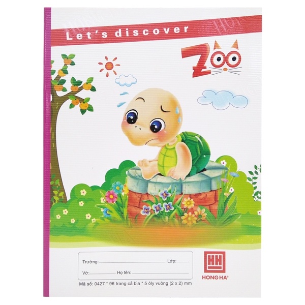 Vở Class Zoo - Ô Ly 96 Trang ĐL 100g/m2 - Hồng Hà 0427 (Mẫu Màu Giao Ngẫu Nhiên)