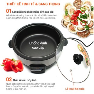 Nồi lẩu điện đa năng Comet CM7731 3.5 Lít