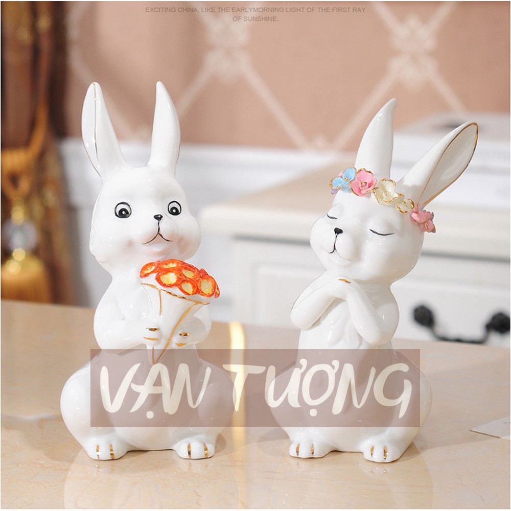 Đôi Thỏ Trắng Tỏ Tình Siêu Dễ Thương