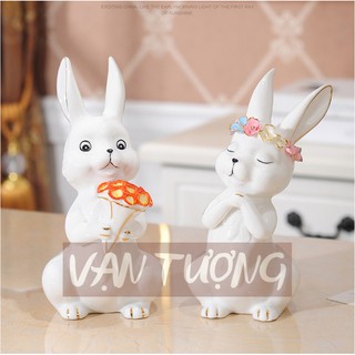 Đôi Thỏ Trắng Tỏ Tình Siêu Dễ Thương