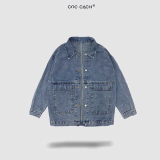 Áo khoác jeans nam nữ basic AK0011 by COC CACH