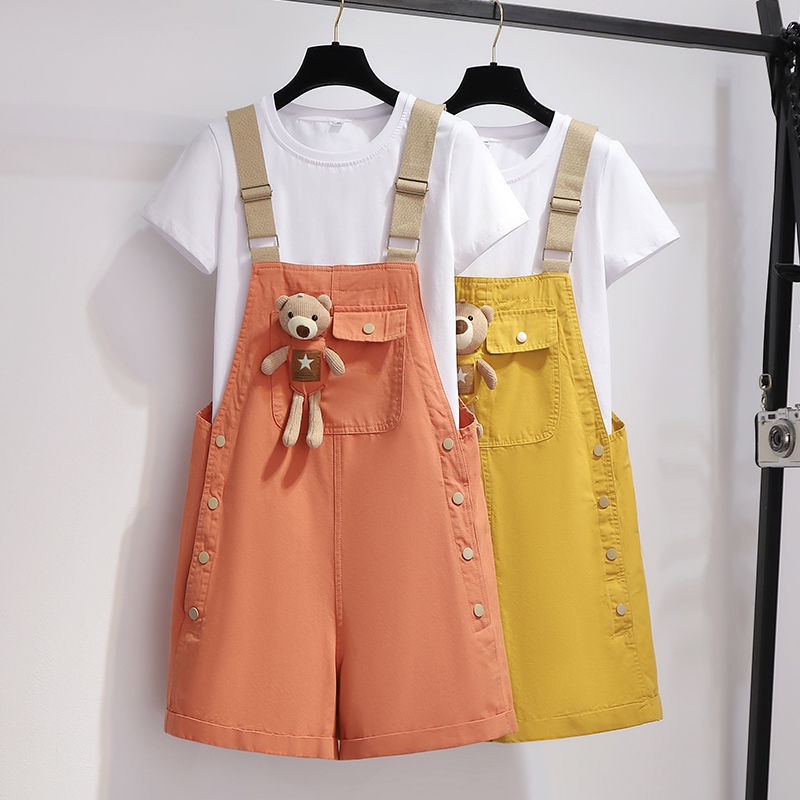 Quencen yzm Bộ Đồ Hai Mảnh Quần Short Ống Rộng Cỡ Lớn Phong Cách Phương Tây Thời Trang Dành Cho Nữ