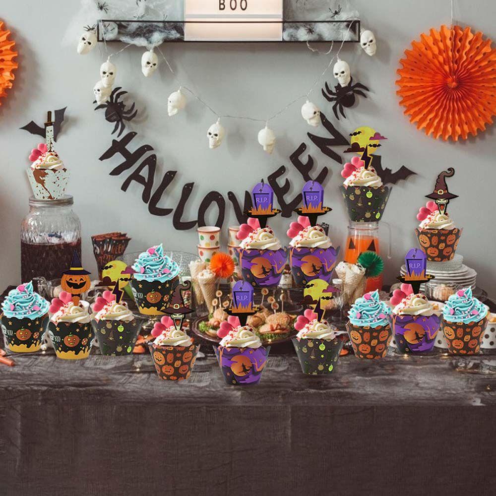 Khay Đựng Bánh Muffin Hình Bí Ngô Phù Thủy Phù Thủy Cho Nhà Bếp