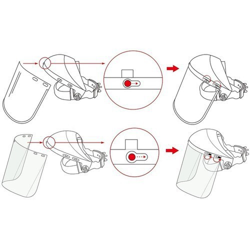 Mặt nạ mài cắt,mặt nạ bảo hộ có kính che B1 + FC45 - có 4 màu lựa chọn