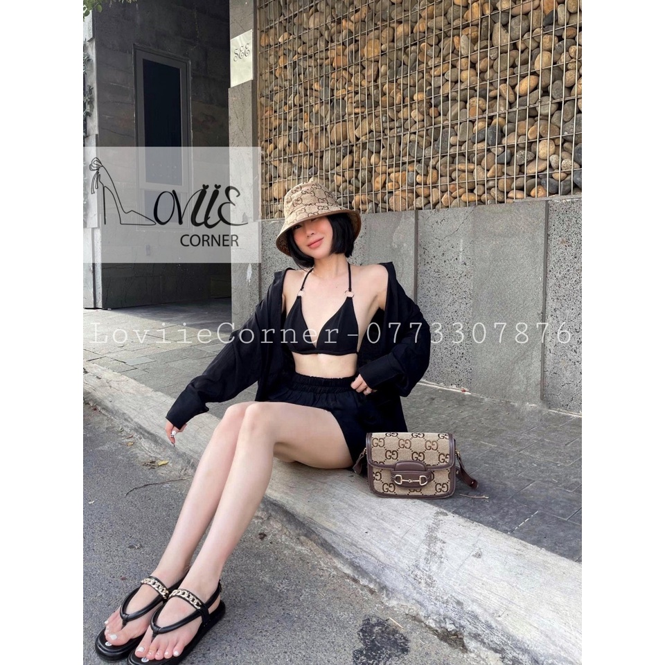 SANDAL NỮ XỎ NGÓN LOVIIECORNER - GIÀY SANDAL NỮ ĐẾ BỆT XỎ NGÓN - SANDAL NỮ DÂY CHÉO GIẢ GỖ S220521