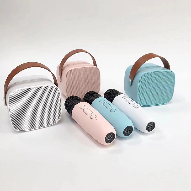 Loa kèm mic bluetooth karaoke K1  mẫu mini dễ thương