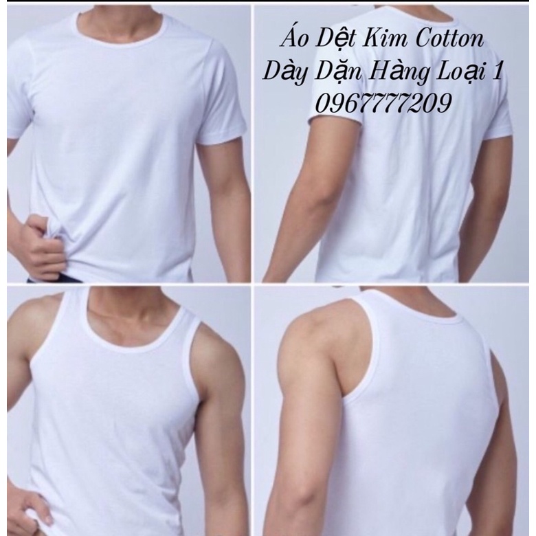 Áo Cộc Tay,Ba Lỗ,Hàng Dệt Kim Đông Xuân Cotton Chất Áo Dày Dặn Thoáng Mát Thấm Hút Mồ Hôi Tốt