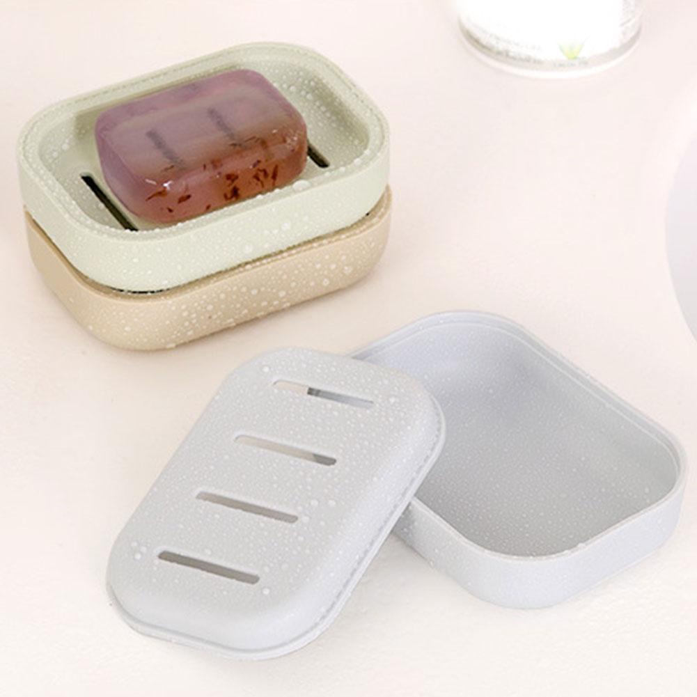 Hộp đựng xà phòng hình vuông có nắp đậy phong cách Nhật Bản độc đáo K2J2