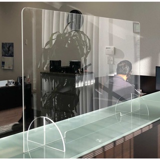 Tấm Vách Ngăn Mica Trong Chắn Giọt Bắn để bàn không cần khoan đục