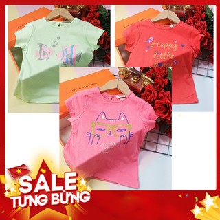 Áo thun Xuất dư xịn bé gái 🍎[𝐒𝐈𝐄̂𝐔 𝐑𝐄̉]🍎6-25kg 100% Cotton xuất khẩu cộc tay vài mềm mát mặc hè-SHOP BỐN MÙA