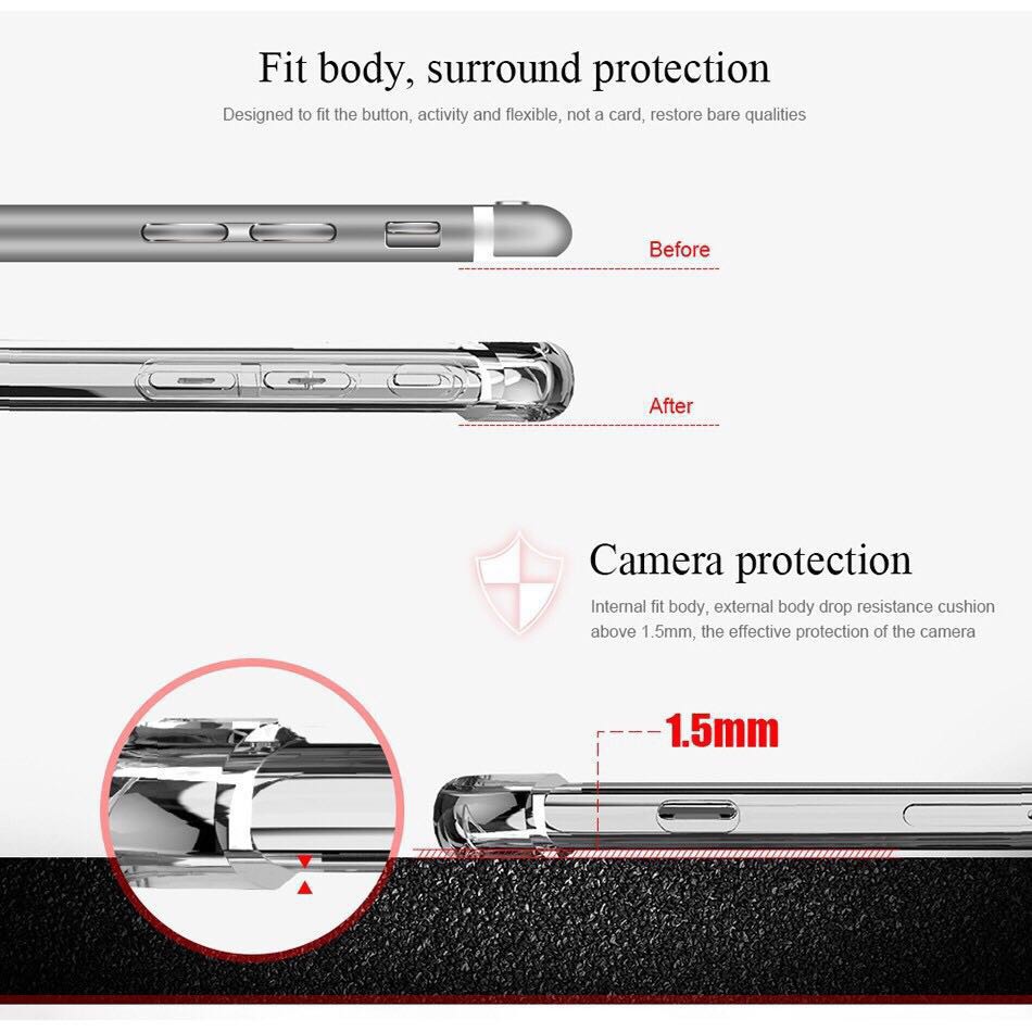 Ốp Điện Thoại TPU Trong Suốt Chống Sốc Cho Iphone x 4 5 5s 5se 6 6s 7 8 plus xr xs max | BigBuy360 - bigbuy360.vn