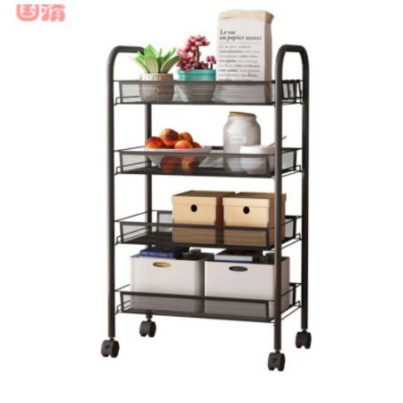 Xe đẩy Spa 3 -4 tầng sắt giá mắt lưới có bánh xe tiện dụng si chuyển