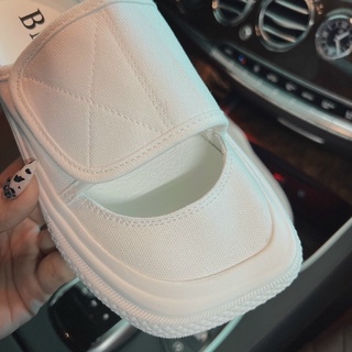 Bata sục mũi vuông quai dán hở gót 2cm