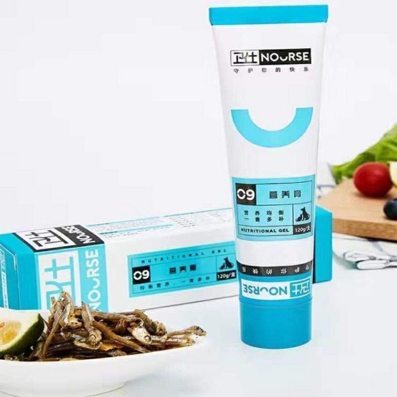 nourse 09 gel dinh dưỡng kích ăn dành cho chó mèo ngon miệng tăng cân hộp 120g