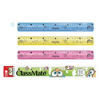 Combo 2 chiếc Thước kẻ nhựa dẻo an toàn 20cm Deli - Hải Hà Classmate FR200