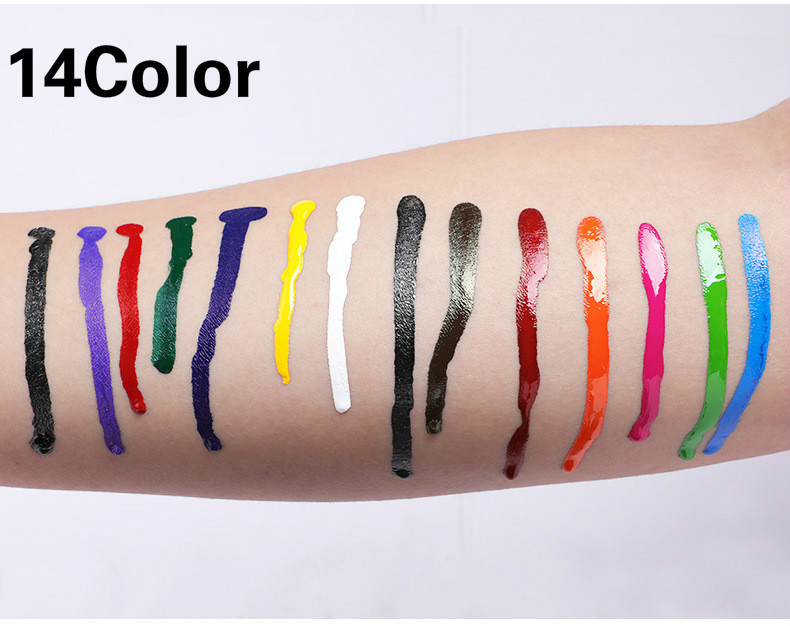 1/2 oz (15ml) Preferred professional tattoo Ink makeup paint, available in 14 body paint colors