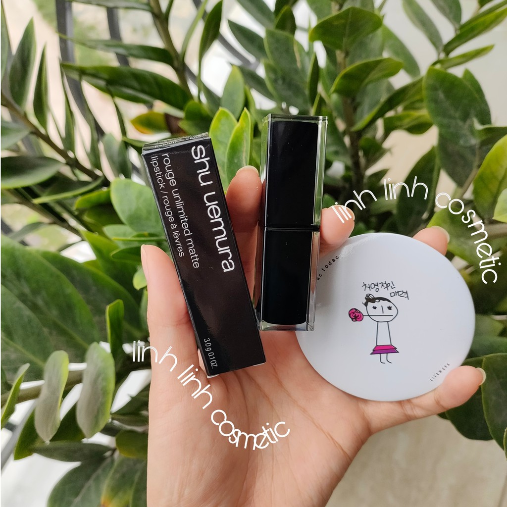 (tặng kèm gương mini) Son Shu Uemura vỏ đen 2019 màu 550- 570-580-585-587-144-156-781-330-376-161-163-165