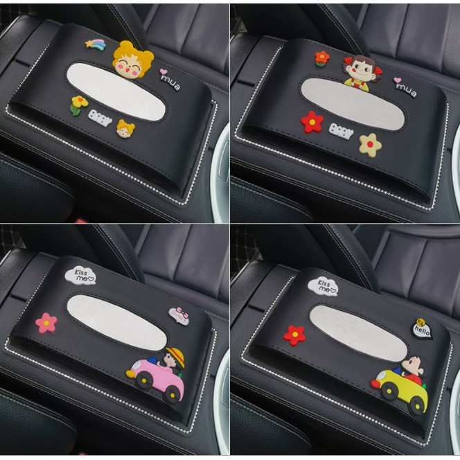 Hộp đựng khăn giấy đặt trên taplo ô tô gắn nhiều hình dễ thương - D&amp;A Shop