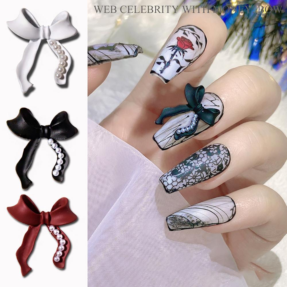 Phụ Kiện Trang Trí Móng Tay Hình Nơ Bằng Hợp Kim DIY