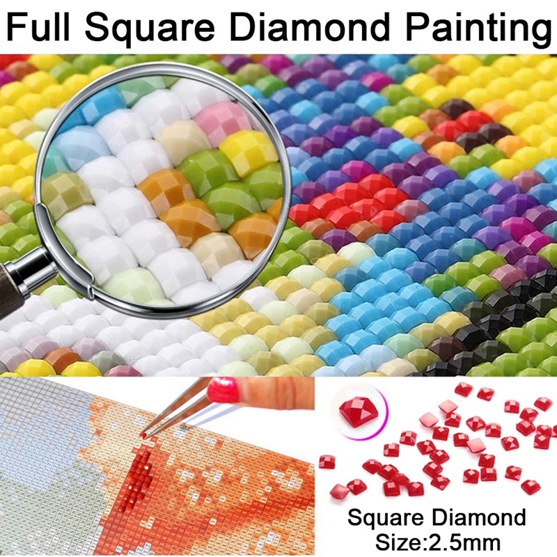 Bộ Tranh Đính Đá 5D Họa Tiết Cá Sen / Cá Độc Đáo DIY Dùng Trang Trí Nhà Cửa