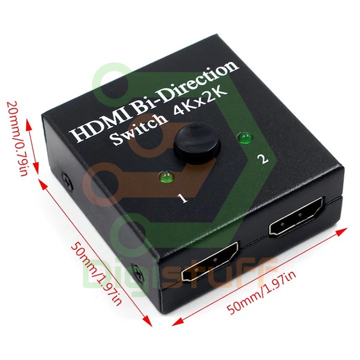 Bộ chia HDMI ( HDMI switch / hub ) 2 chiều, 2 thiết bị HDMI dùng chung 1 màn hình và 1 thiết bị chia ra 2 màn hình