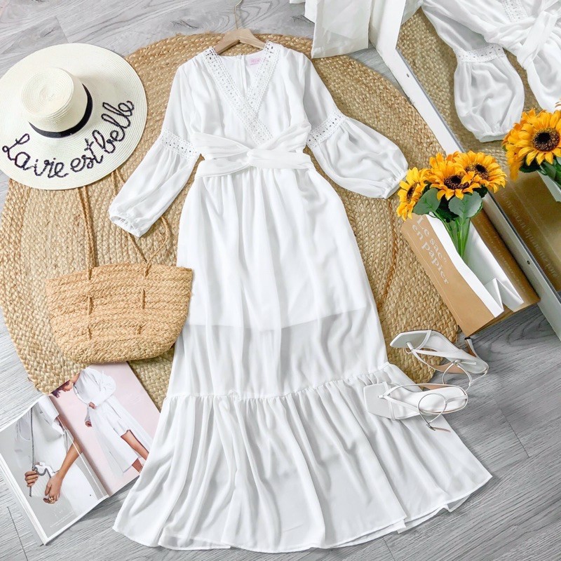 ☘️☘️Maxi trơn cổ V | BigBuy360 - bigbuy360.vn
