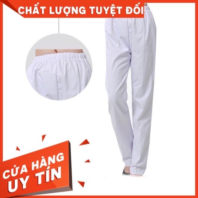 Quần Blu trắng y tá, bác sỹ [ Đủ size]