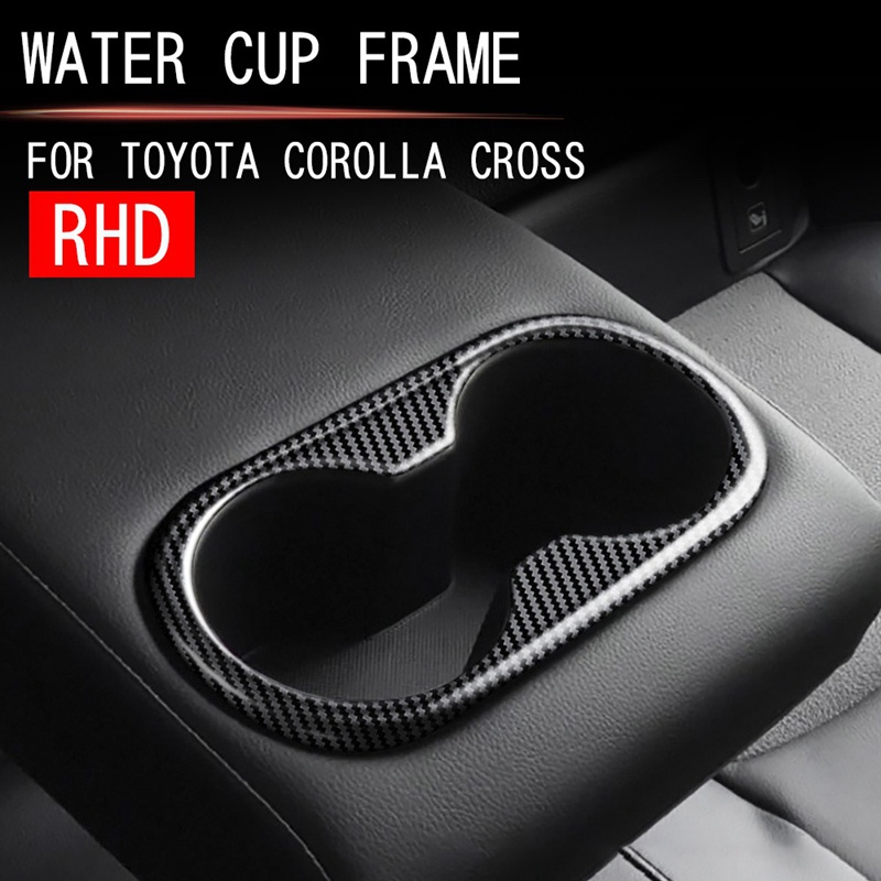 Khung Viền Trang Trí Khay Đựng Cốc Nước Phía Sau Ghế Ngồi Xe Hơi Toyota Corolla Cross 2021 2022 RHD