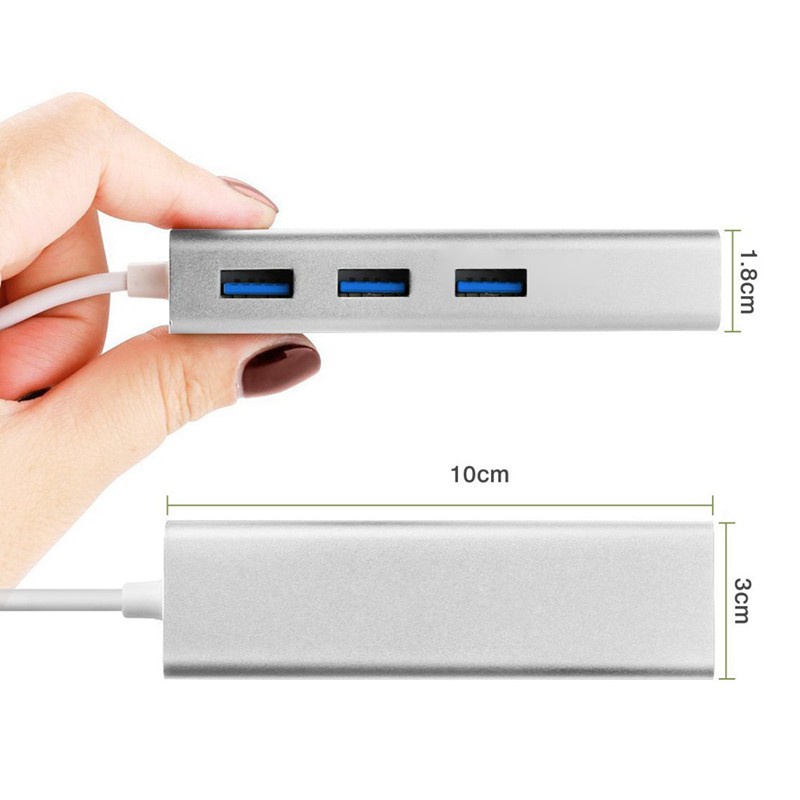 High Quality USB HUB 3.0 RJ45 Lan Network Card Adapter for Mac IOS Android PC VNGB