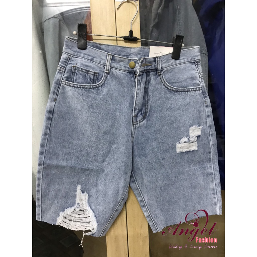 [Freeship] QUẦN SHORT JEAN NGỐ NỮ RÁCH HÀNG CAO CẤP THỜI TRANG NOBLE TN333