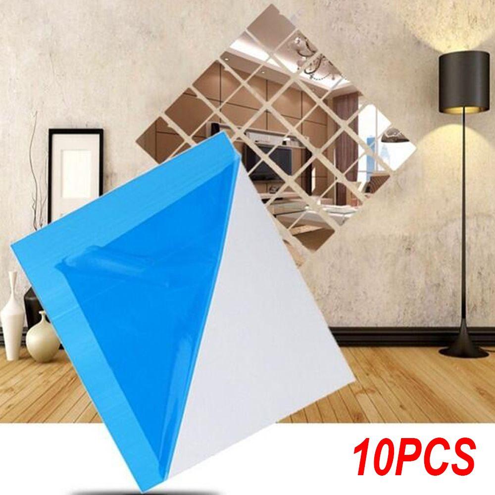 Bộ 10 Miếng Dán Tường Tráng Gương Tự Dính Mới Cho Phòng Tắm