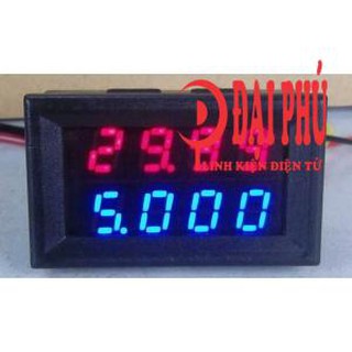 Đồng hồ đo điện áp 0-200v + dòng 10a-100a 4 số kèm điên trở shunt