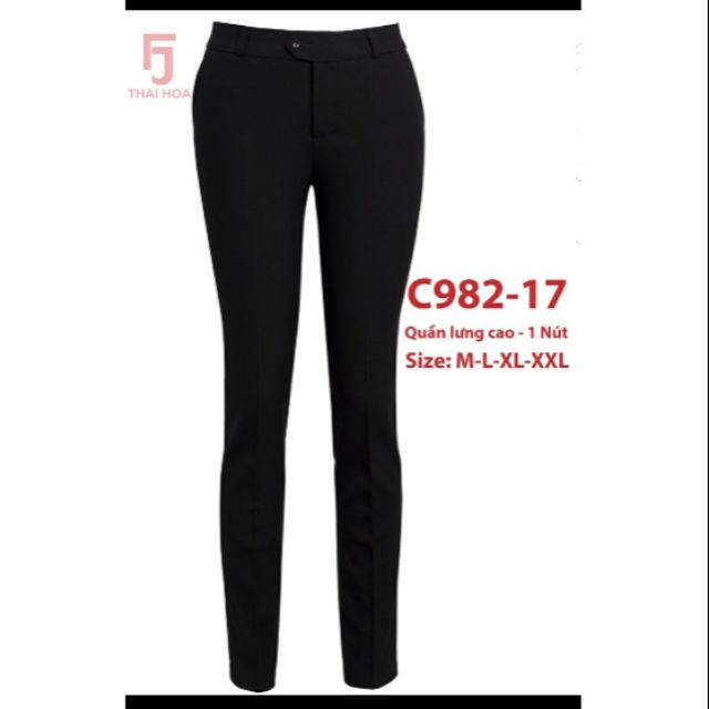 Quần tây Thái Hòa màu đen